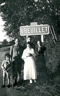 Panneau de l'entrée de la commune de Breuillet