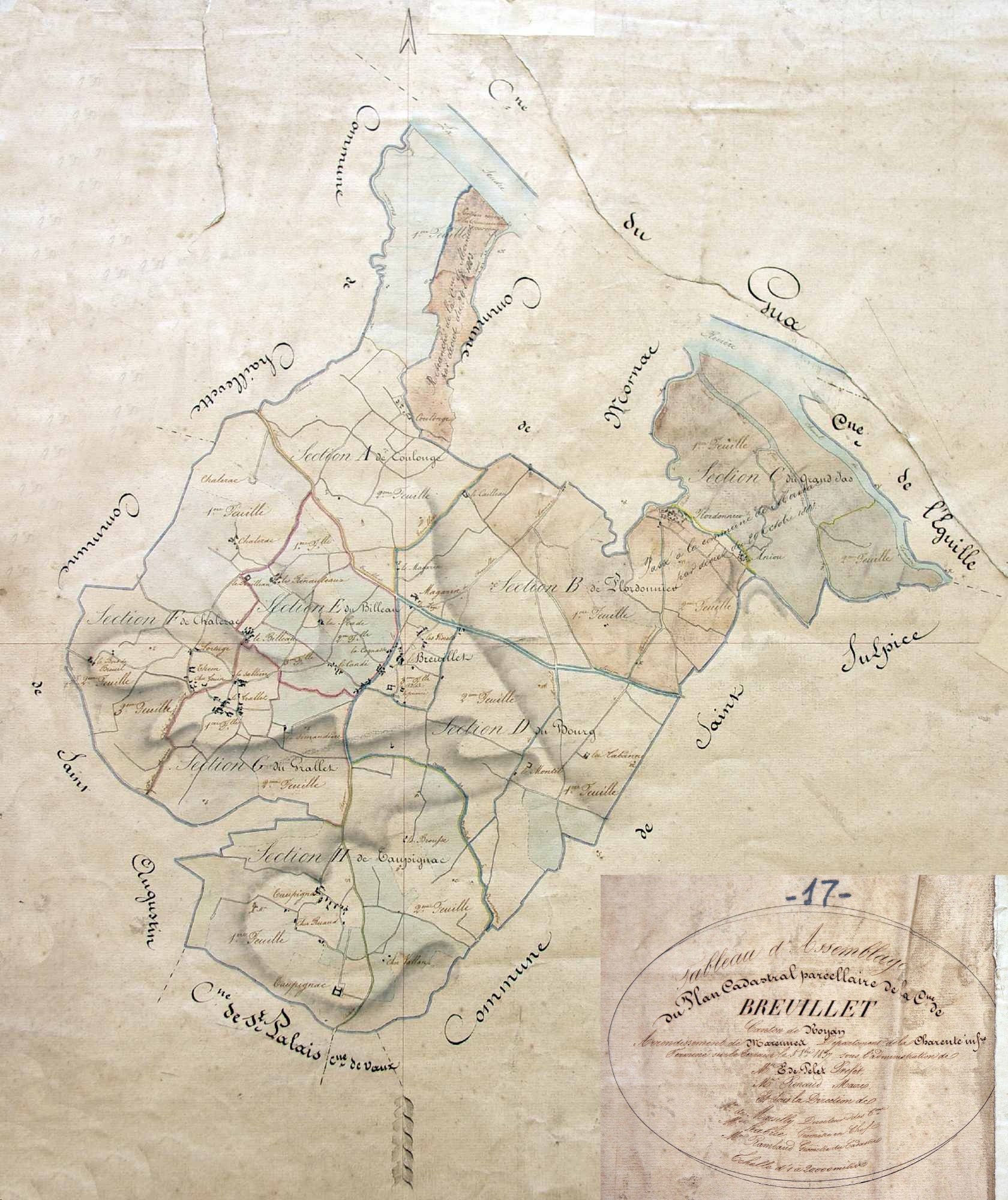 Cadastre de 1837 - plan d'assemblage