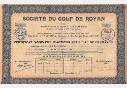 Action de la société du golf de Royan / Visuel : D.R.