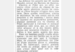 Article Ouest-Éclair, 22 février 1934 - réhabilitation de fusillés pour l'exemple 14-18 - 03 / Visuel : D.R.