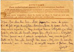 Carte postale au temps de la censure, 1941 / Visuel : D.R.