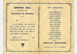 Carton d'invitation au bal des conscrits de Breuillet, 1933 / Visuel : D.R.