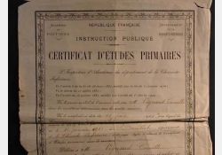 Certificat d'études primaires, 1924 / Visuel : D.R.