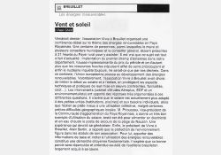 Conférence énergies renouvelables, en octobre 2004 - Article du Sud Ouest, octobre 2004 / Visuel : D.R.