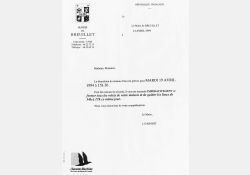 Courrier de la mairie aux riverains au sujet de la destruction du château d'eau, 1994 / Visuel : D.R.