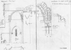 Croquis de l'église de Breuillet par Pierre Colas - 02 / Visuel : D.R.