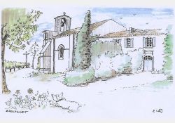 L'église et le presbytère de Breuillet vus par Pierre Colas / Visuel : D.R.