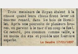 La Seudre, 17 janvier 1897 / Visuel : D.R.