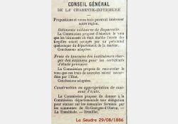 La Seudre, 29 août 1886 - Conseil général da la Charente-Inférieure / Visuel : D.R.