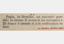 La Seudre, 30 avril 1893 / Visuel : D.R.