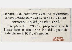 La Seudre, 5 février 1882 / Visuel : D.R.