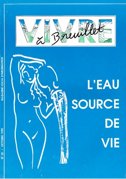 Le magazine de « Vivre à Breuillet » : le numéro 20 (octobre 1990) inaugurait une nouvelle maquette plus… fluide / Visuel : D.R.