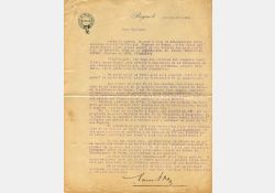 Lettre création tir aux pigeons, 1924 / Visuel : D.R.