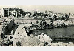 Photos prise après le bombardement de Royan - Le port / Visuel : D.R.