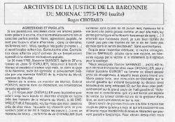 Roger Chotard - Archives de la justice de la Baronnie de Mornac 1775-1790 - 01 / Visuel : D.R.